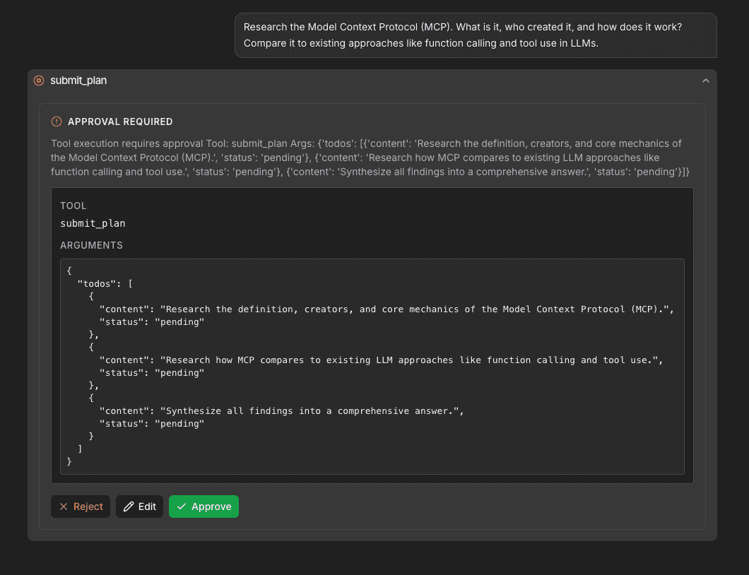 Deep Research Agent screenshot 2