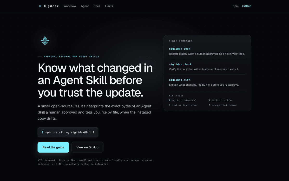 Sigildex screenshot